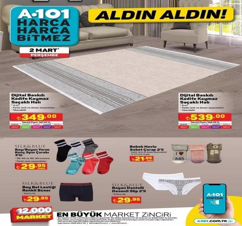 A101 katalog 2 Mart 2023 yayınlandı! İndirimli ürünler listesinde 32'li tuvalat kağıdı 89 TL, 1 Litre süt 13 TL...