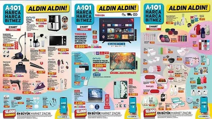 A101 katalog 2 Mart 2023 yayınlandı! İndirimli ürünler listesinde 32'li tuvalat kağıdı 89 TL, 1 Litre süt 13 TL...
