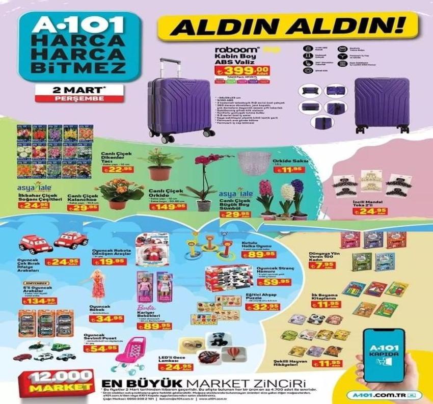 A101 katalog 2 Mart 2023 yayınlandı! İndirimli ürünler listesinde 32'li tuvalat kağıdı 89 TL, 1 Litre süt 13 TL...