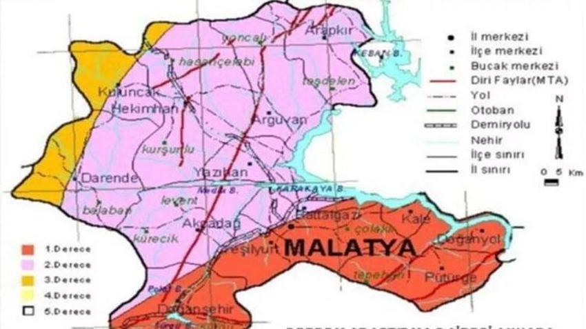 Malatya deprem haritası ve riski! 27 Şubat Malatya'da deprem mi oldu, Malatya'da büyük deprem bekleniyor mu? Malatya fayı nereden geçiyor?