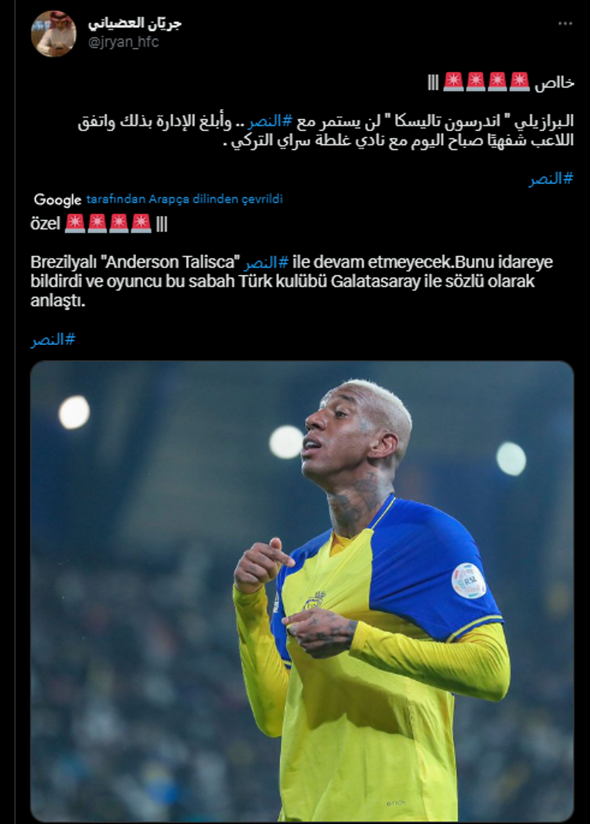 Transferde Son Dakika: Galatasaray Anderson Talisca ile anlaşmaya vardı