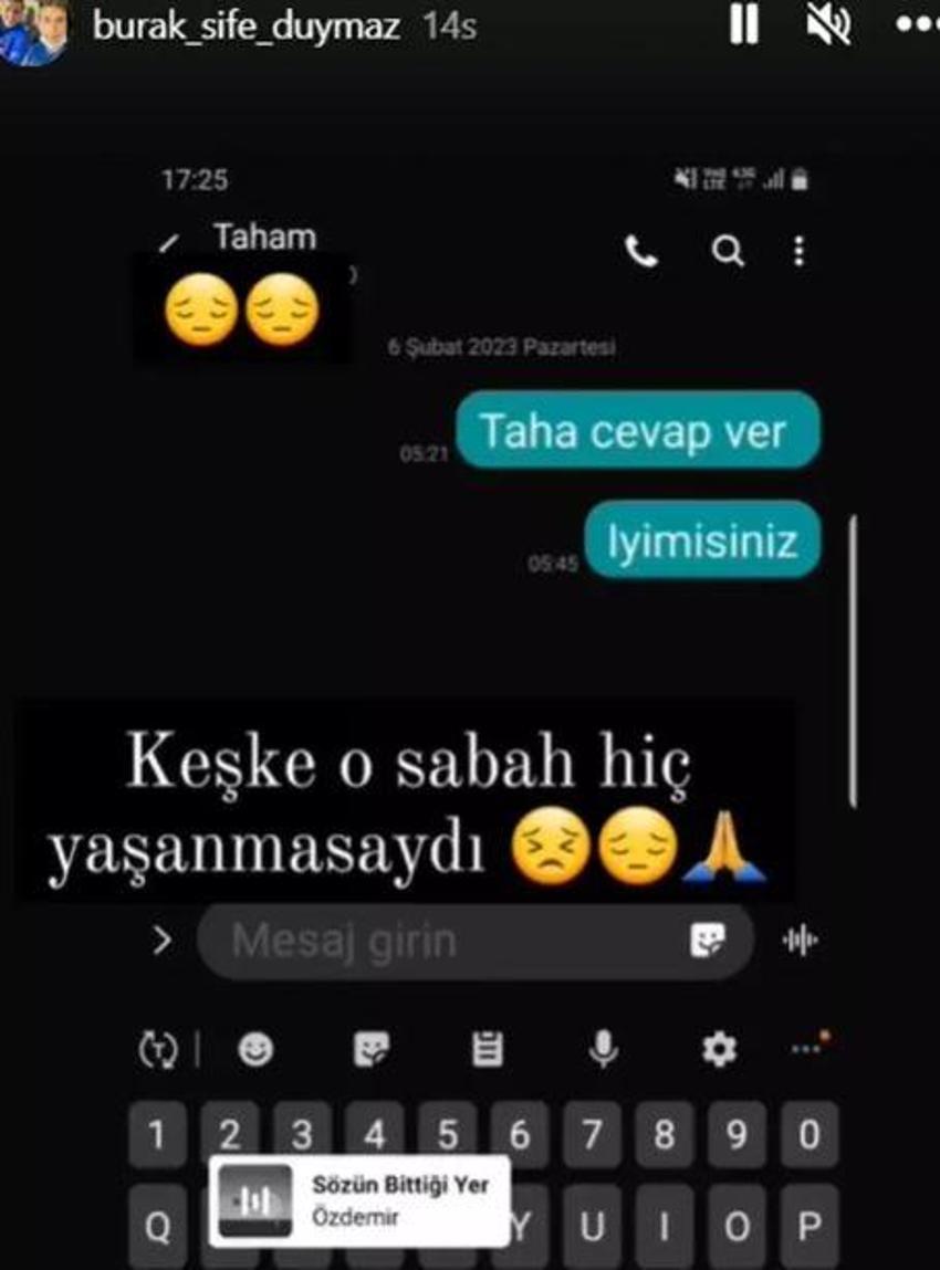Taha Duymaz'ın ablasından paylaşım: Bu dünyada rahat edemedin, orada rahat uyu