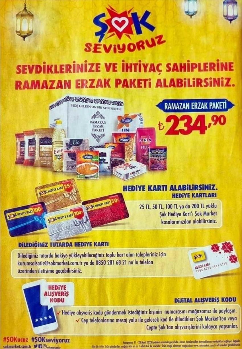 ŞOK market Ramazan kolisi 2023 fiyatı ne kadar? Ramazan paketinde neler var?