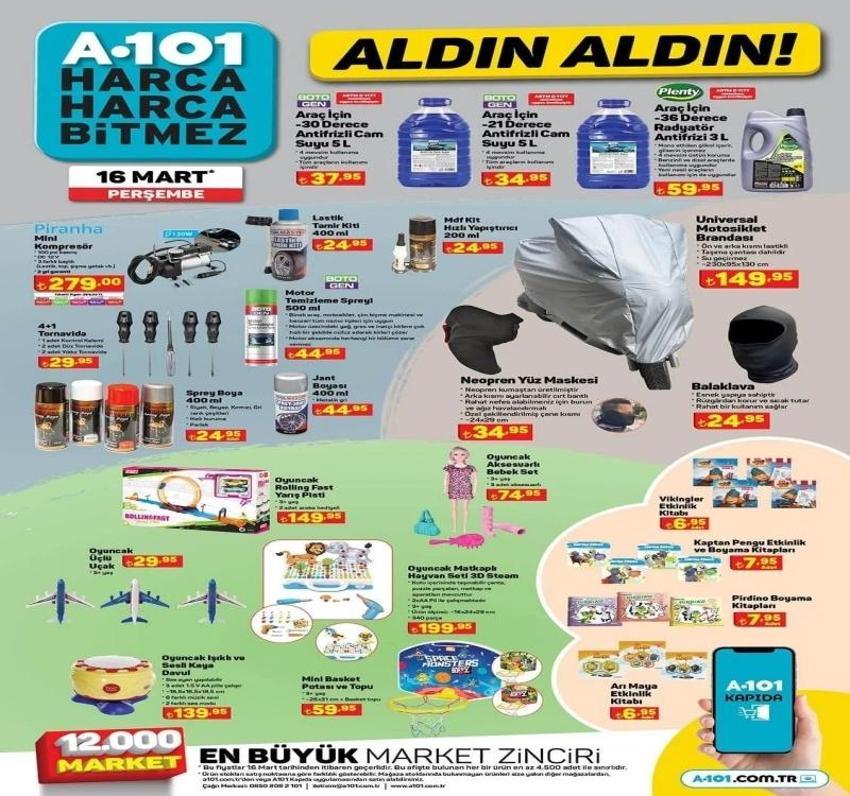 A101 aktüel 16 Mart 2023 yayınlandı! Epilasyon aleti, Apec benzinli motosiklet... A101 indirimli ürünler listesi