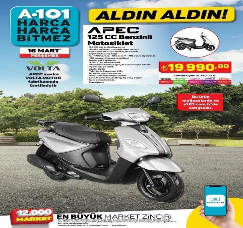 A101 aktüel 16 Mart 2023 yayınlandı! Epilasyon aleti, Apec benzinli motosiklet... A101 indirimli ürünler listesi