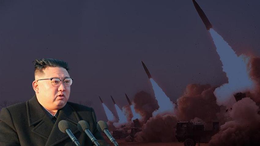 Kuzey Kore lideri Kim Jong-Un emri verdi! Balistik füzeler peş peşe ateşlendi