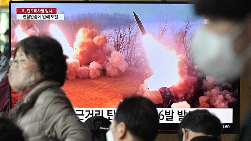 Kuzey Kore lideri Kim Jong-Un emri verdi! Balistik füzeler peş peşe ateşlendi