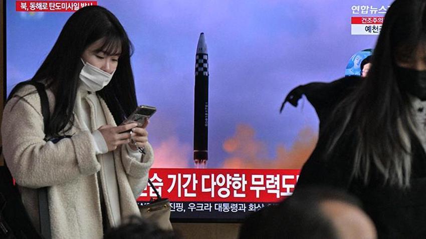 Kuzey Kore lideri Kim Jong-Un emri verdi! Balistik füzeler peş peşe ateşlendi