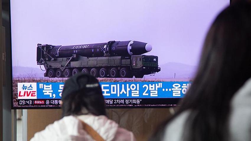 Kuzey Kore lideri Kim Jong-Un emri verdi! Balistik füzeler peş peşe ateşlendi