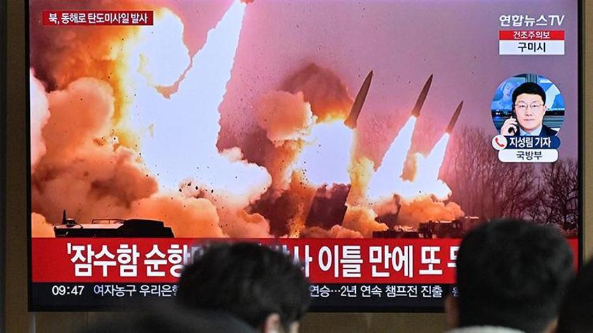 Kuzey Kore lideri Kim Jong-Un emri verdi! Balistik füzeler peş peşe ateşlendi