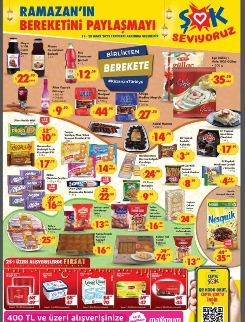21-28 Mart ŞOK aktüel katalog 2023 yayınlandı! İndirimli ürünlerde Ramazan erzakları var! Güllaç 35 TL, Hurma 14 TL