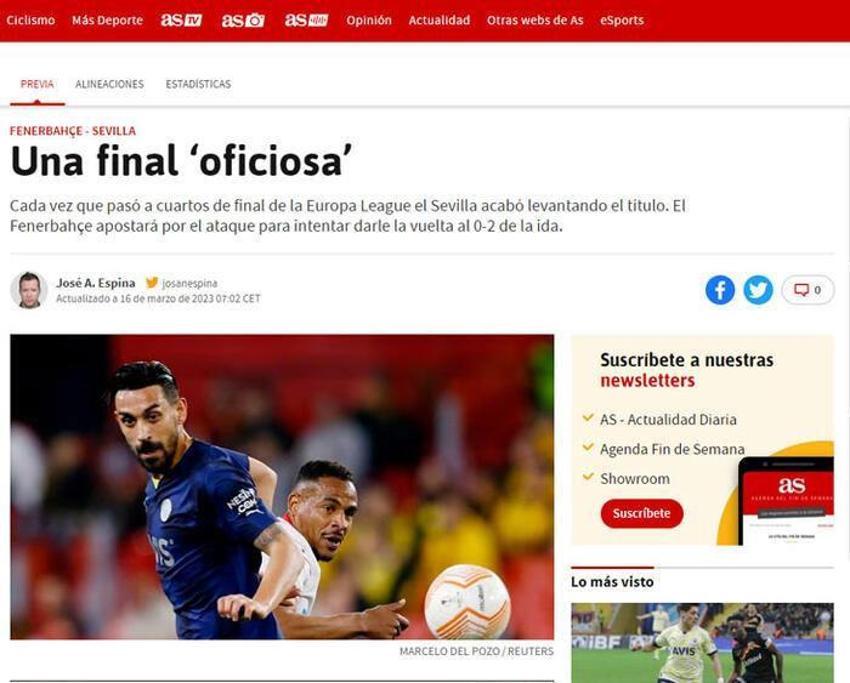 Kadıköy'de erken final! Fenerbahçe İspanya'da manşetlerde: Sevilla'nın Türk derbisi