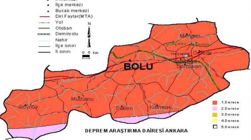 Bolu deprem deprem riski ne, Bolu'da deprem bekleniyor mu? Bolu deprem bölgesinde mi?