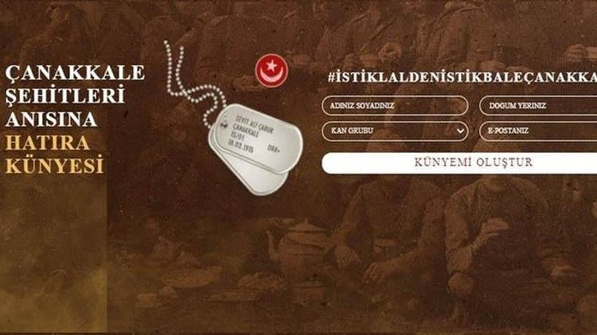 Çanakkale Zaferi hatıra künyesi oluşturma ekranı! 18 Mart hatıra künyesi nasıl oluşturulur, Çanakkale dijital savaş künyesi (Çanakkale şehitleri anısına hatıra künyesi) nasıl yapılır? 