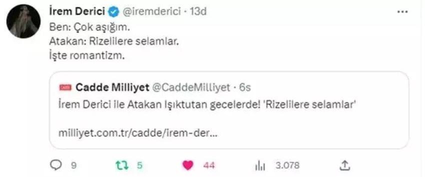 Atakan Işıktutan'dan şaşırtan İrem Derici itirafı: Önce o bana mesaj attı!