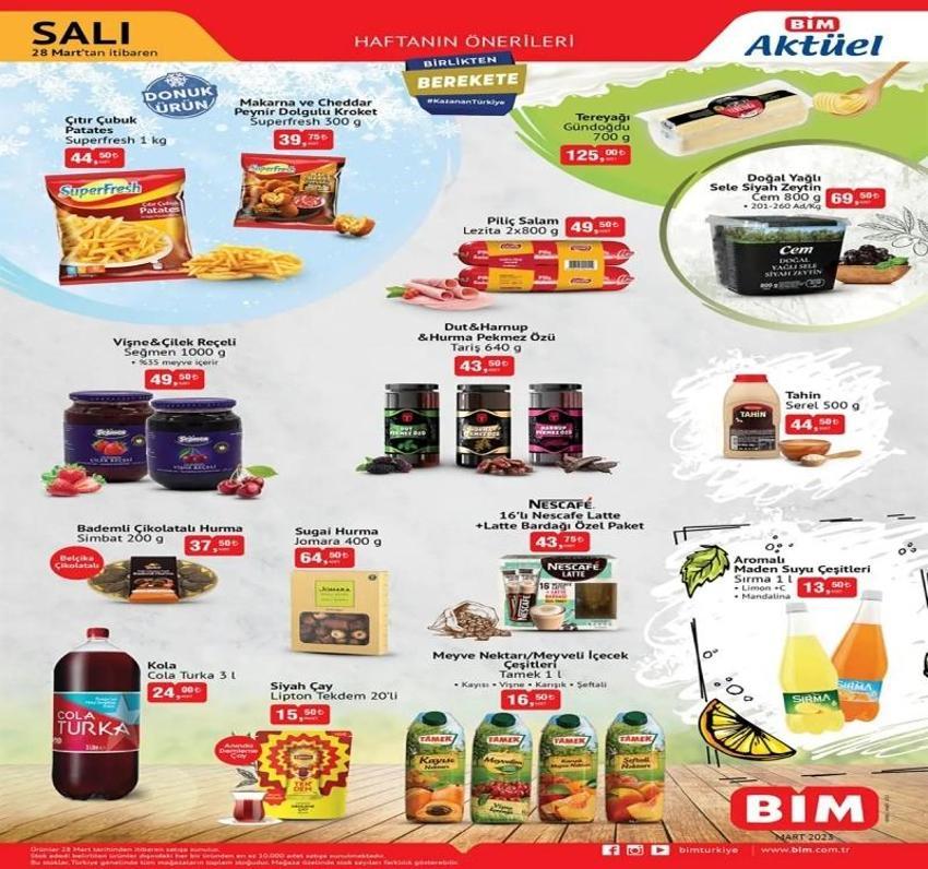 BİM 28 Mart aktüel katalog 2023 yayınlandı! İftar için hurma ve tatlılar indirimler geldi!