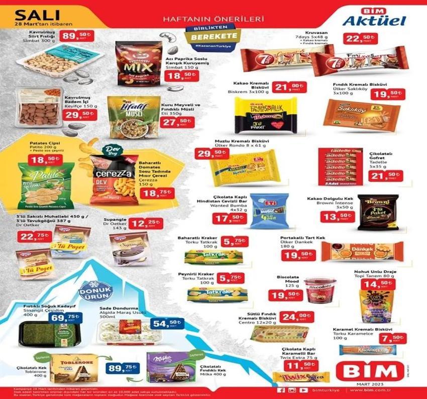 BİM 28 Mart aktüel katalog 2023 yayınlandı! İftar için hurma ve tatlılar indirimler geldi!