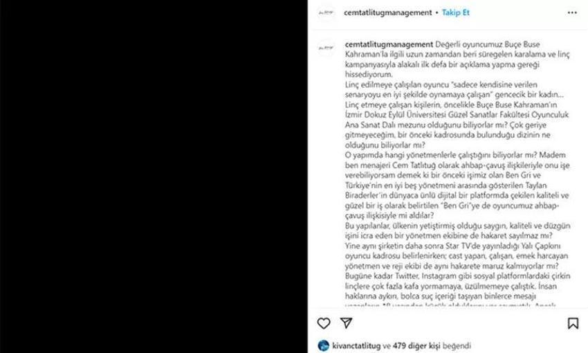 Buçe Buse Kahraman'ın menajerinden açıklama geldi!