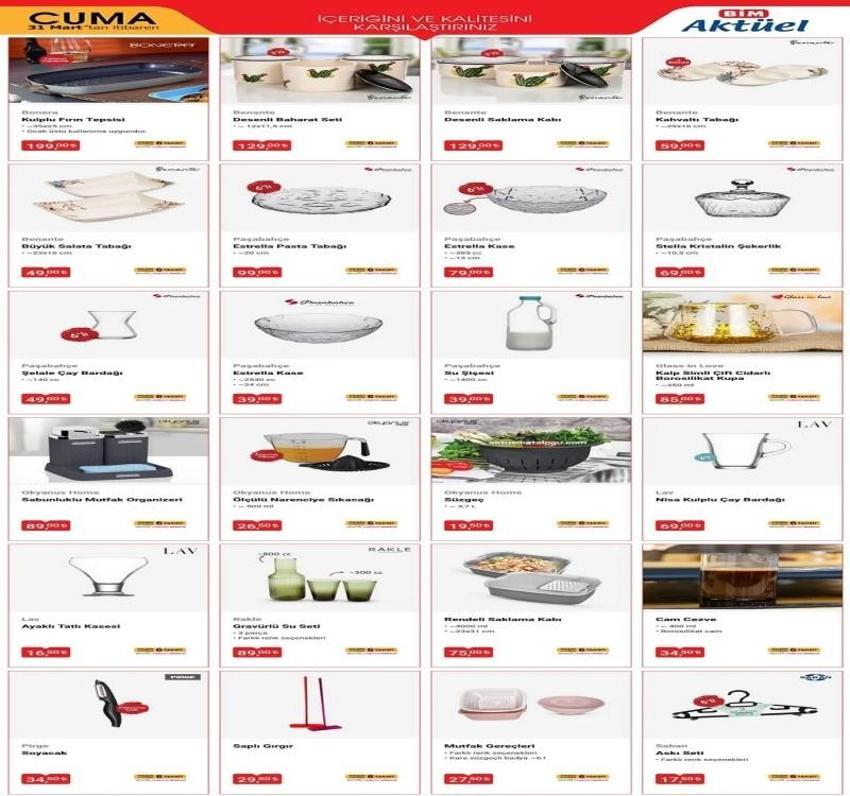 BİM 31 Mart aktüel katalog 2023 yayınlandı! Fırın tepsisi, Letoon spor ayakkabıyla bayrama hazırlık var!
