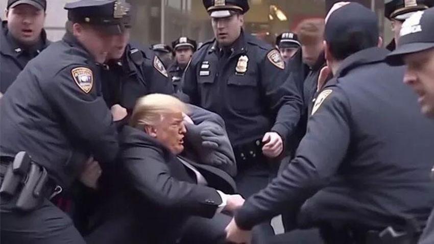 ABD eski başkan Donald Trump’ın tutuklanma görüntüleri ile çalkalanıyor! Fotoğraflar sosyal medyada viral oldu