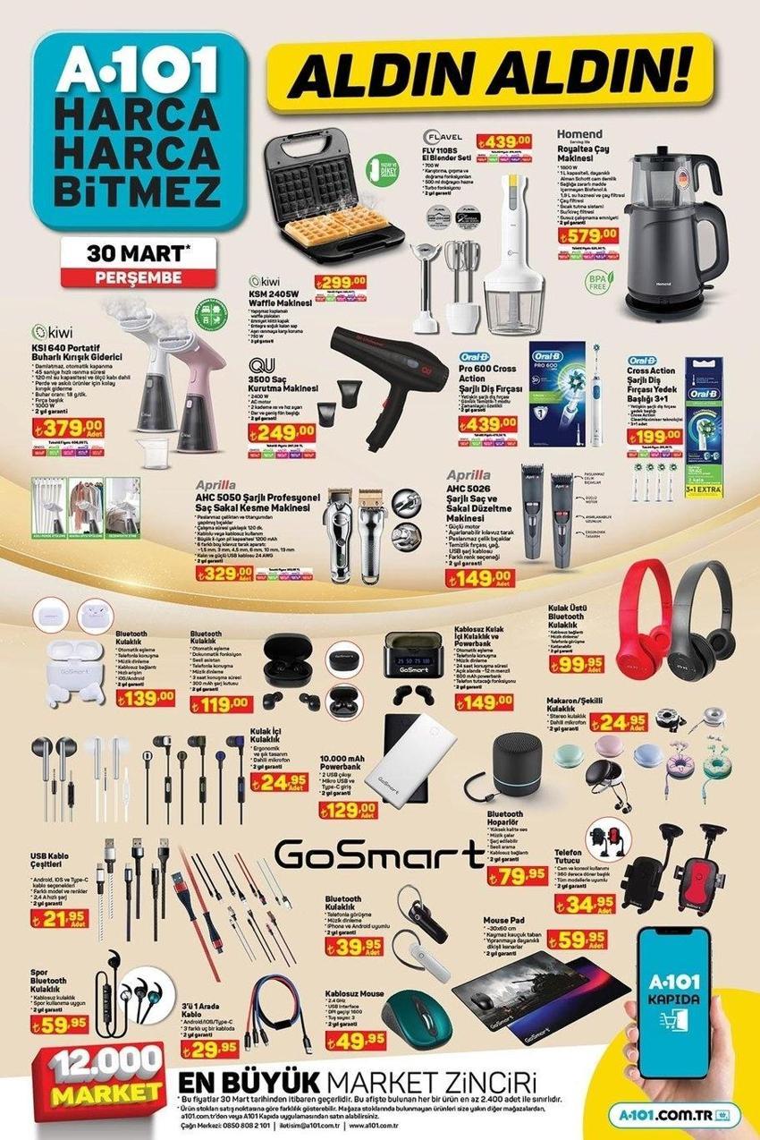 A101 30 Mart aktüel katalog 2023 yayınlandı! Elektrikli araba da var bisiklet de!