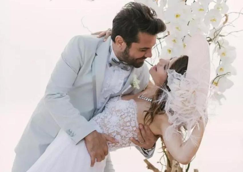 Oyuncu Tuan Tunalı ve Angela Caccamo, Toskana'da evlendi