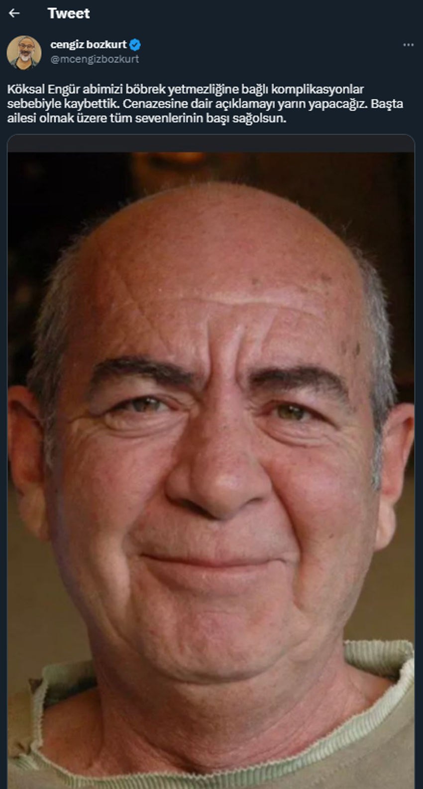 Ünlü oyuncu Köksal Engür hayatını kaybetti!