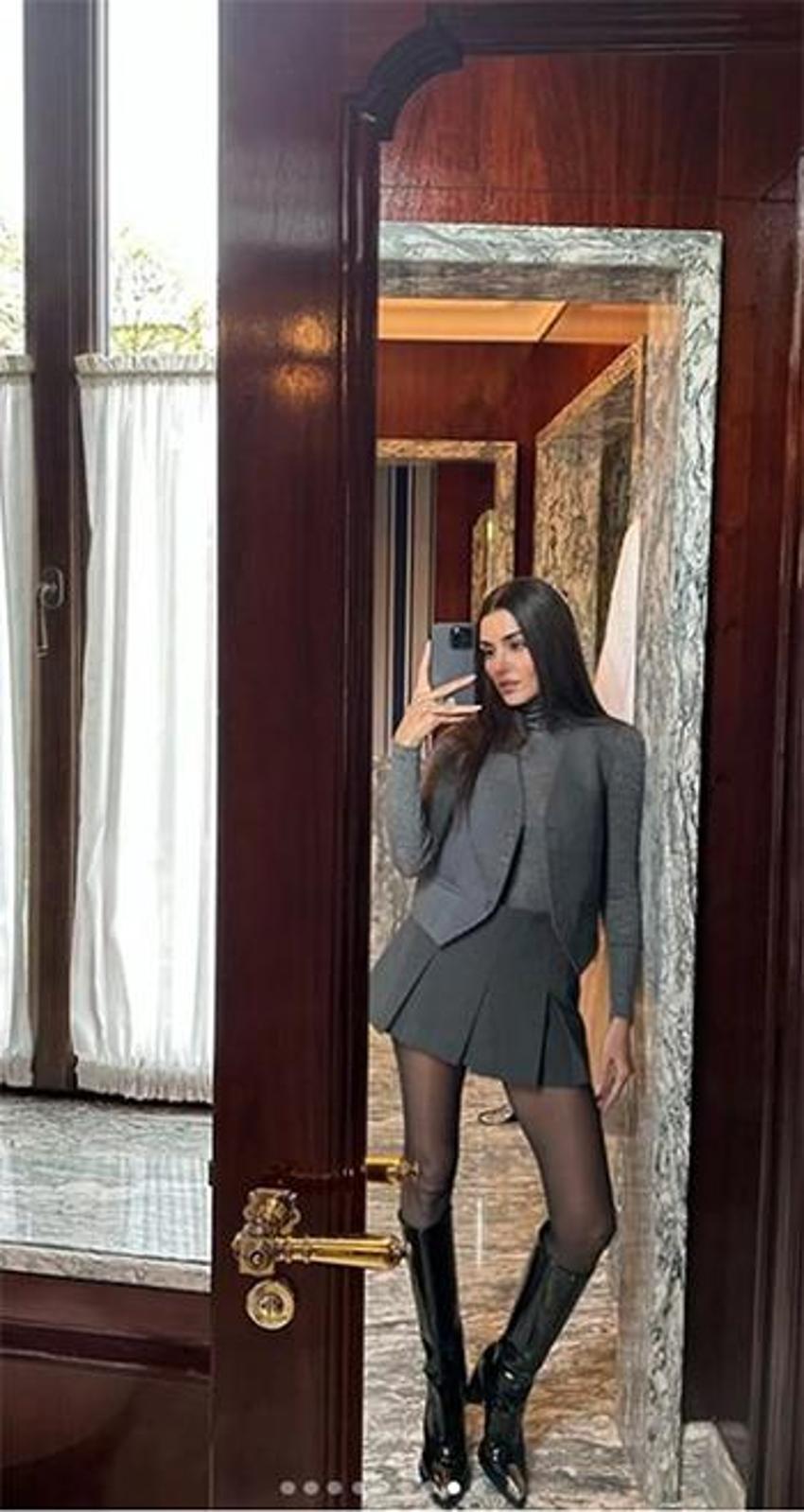 Hande Erçel sosyal medyayı salladı! Göğüs dekolteli pozlar