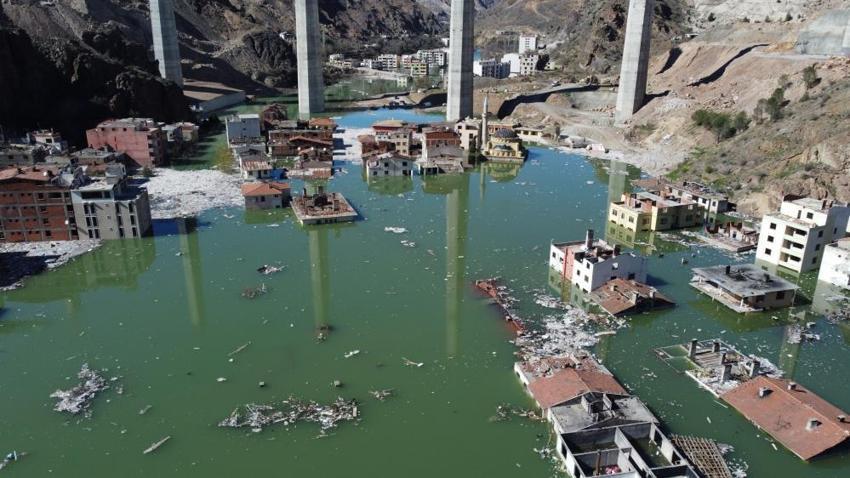 Yusufeli Barajı ve HES'te su yüksekliği 100 metreyi buldu