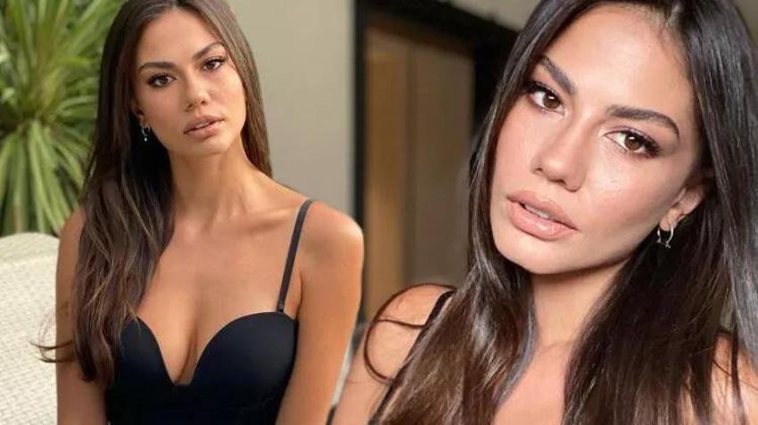 Demet Özdemir sere serpe uzanarak poz verdi!