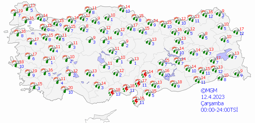 Kar ve şiddetli yağmur açıklaması! Sıcaklıklar düşecek, Meteoroloji'nin haritasına böyle yansıdı