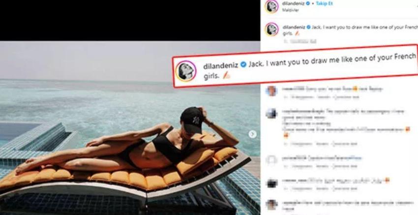 Mert Yazıcıoğlu'na poz veren Dilan Çiçek Deniz'den 'Titanic' göndermesi!