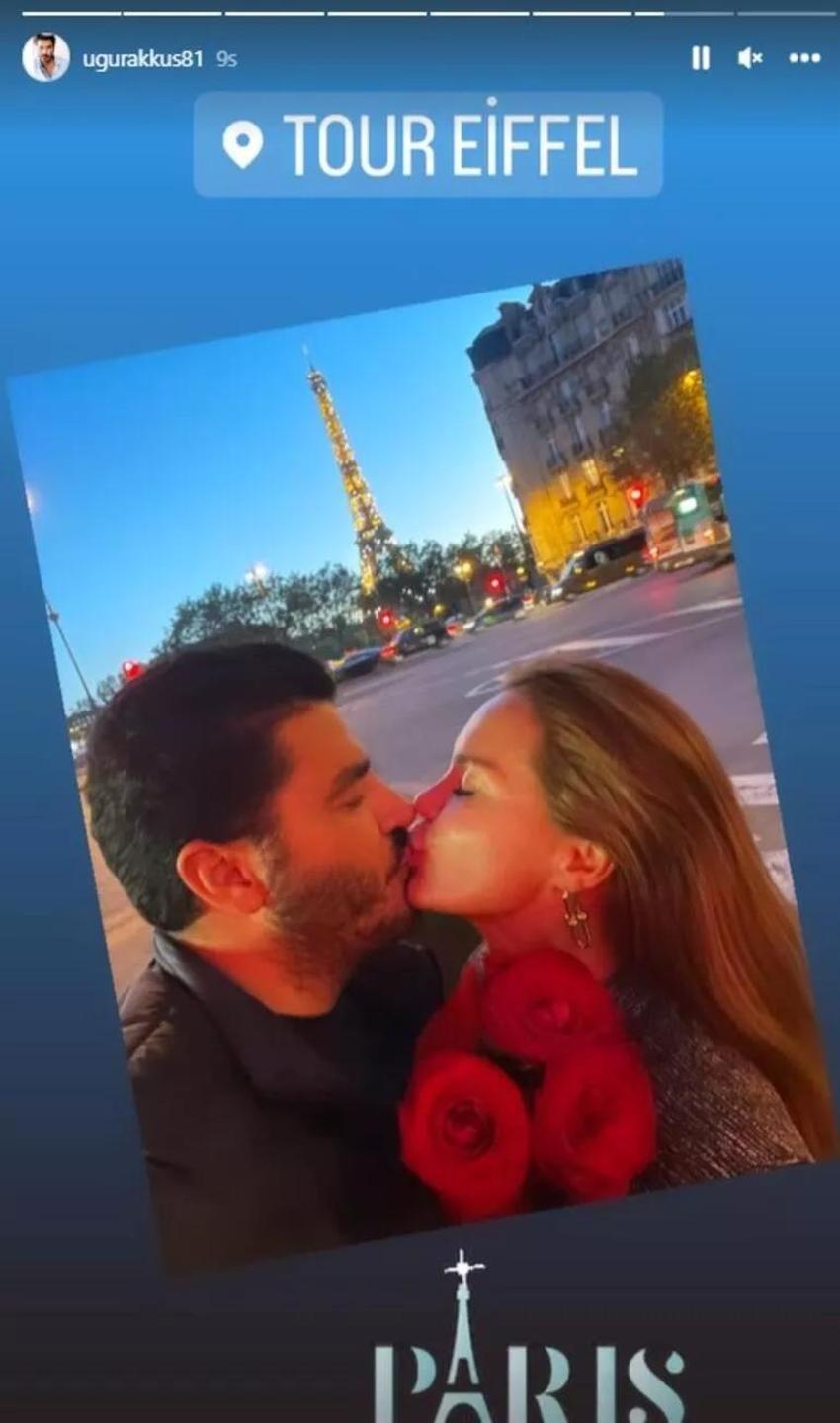 Ebru Şallı- Uğur Akkuş çifti Paris'te buzları eritti!