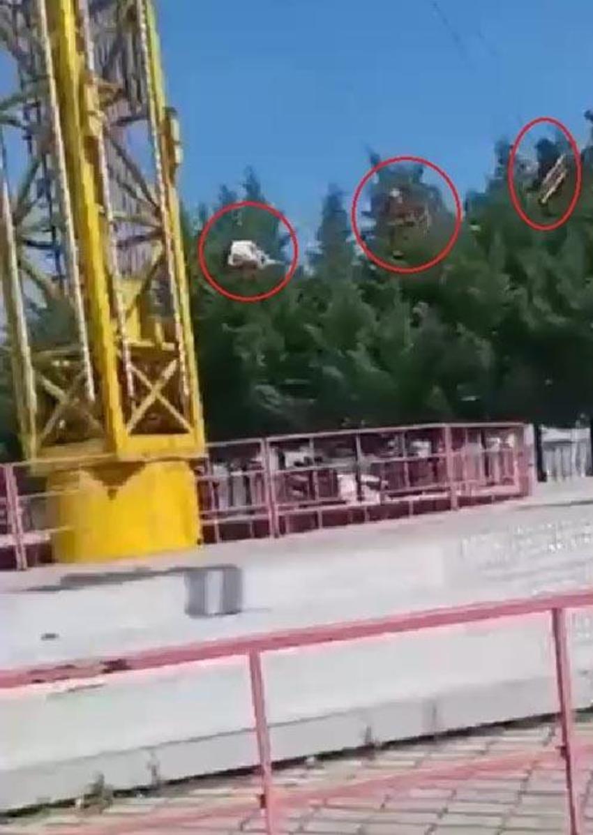 Lunaparkta faciadan dönüldü! Dev salıncak ağaç dallarına takıldı...