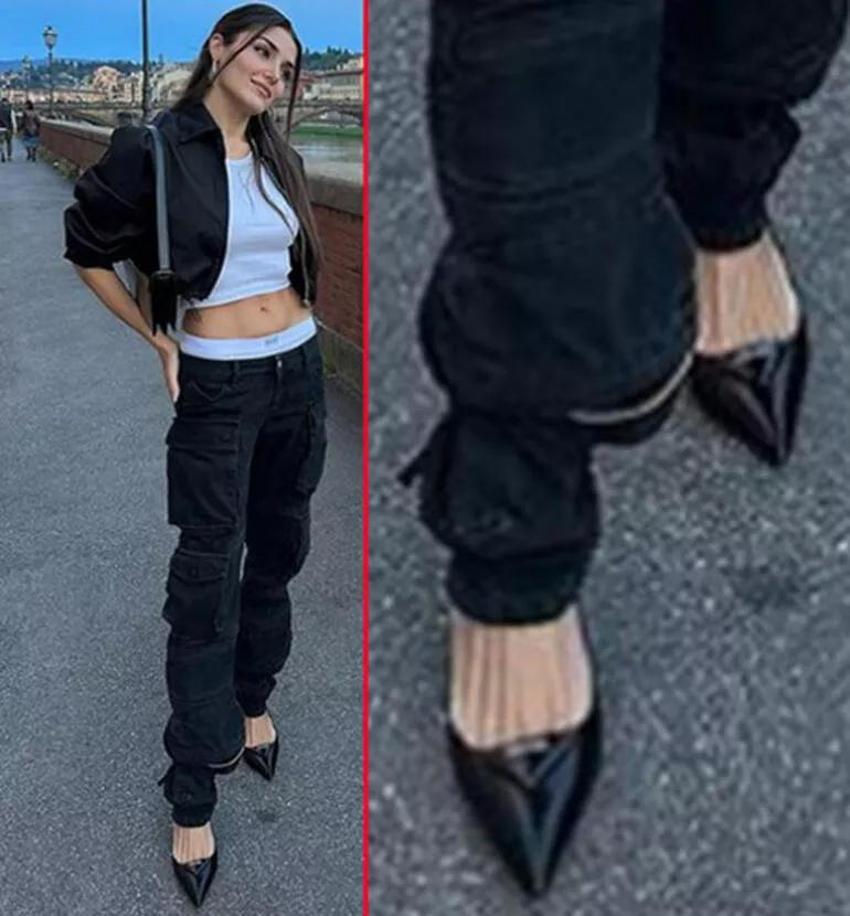 Hande Erçel'in ayakları olay oldu! 'Ayak mı, ayakkabının devamı mı?'
