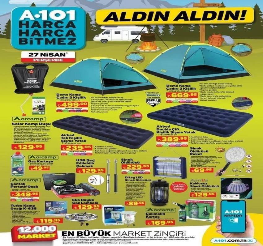 A101 30 Nisan aktüel katalog 2023 yayınlandı! A101 Bahar ürünlerinde dev indirim var! Ped, çadır ne ararsan fiyatlar dipte!