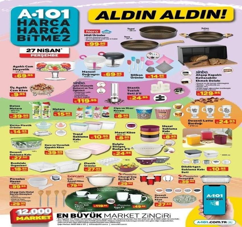 A101 30 Nisan aktüel katalog 2023 yayınlandı! A101 Bahar ürünlerinde dev indirim var! Ped, çadır ne ararsan fiyatlar dipte!