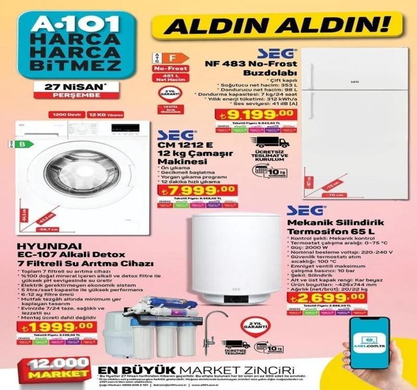 A101 30 Nisan aktüel katalog 2023 yayınlandı! A101 Bahar ürünlerinde dev indirim var! Ped, çadır ne ararsan fiyatlar dipte!