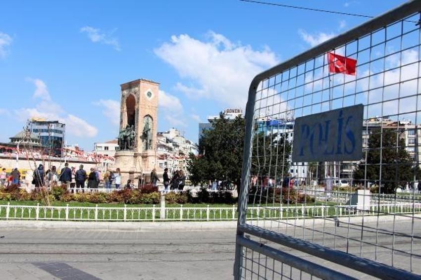 Taksim'de 1 Mayıs hazırlıkları! Demir bariyerler yerleştirildi