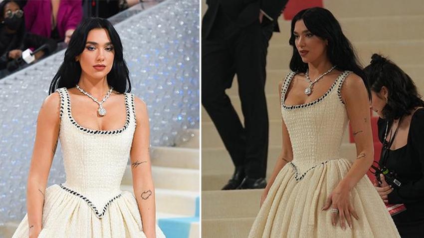 Dua Lipa'nın Met Gala'ya katıldığı kolyenin fiyatı şoke etti!