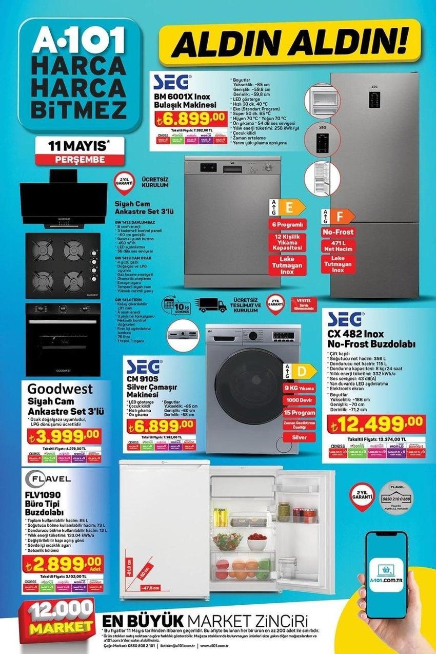 A101 11 Mayıs aktüel katalog 2023 yayınlandı! A101 termos 49 TL, airfryer fritöz 399 TL! Listede sürpriz var