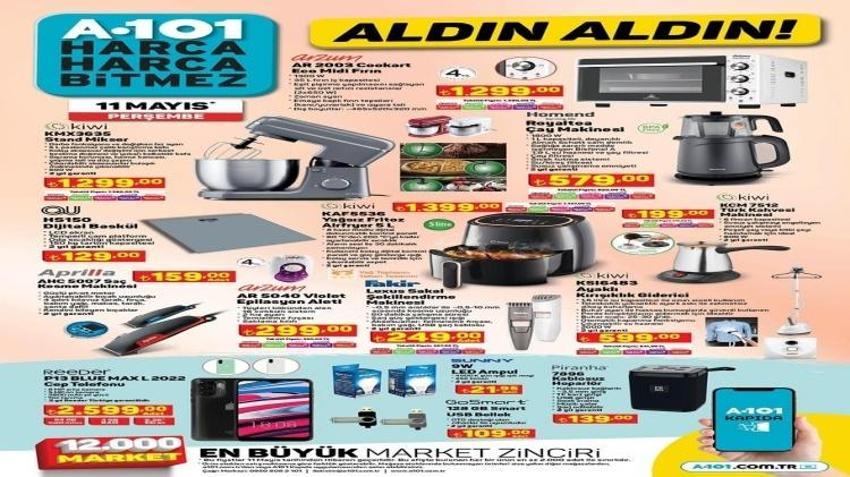 A101 11 Mayıs aktüel katalog 2023 yayınlandı! A101 termos 49 TL, airfryer fritöz 399 TL! Listede sürpriz var