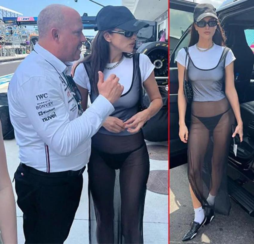 Irina Shayk'ın Formula 1 tarzı 'uygunsuz' bulundu! 'Lütfen daha normal giyin'