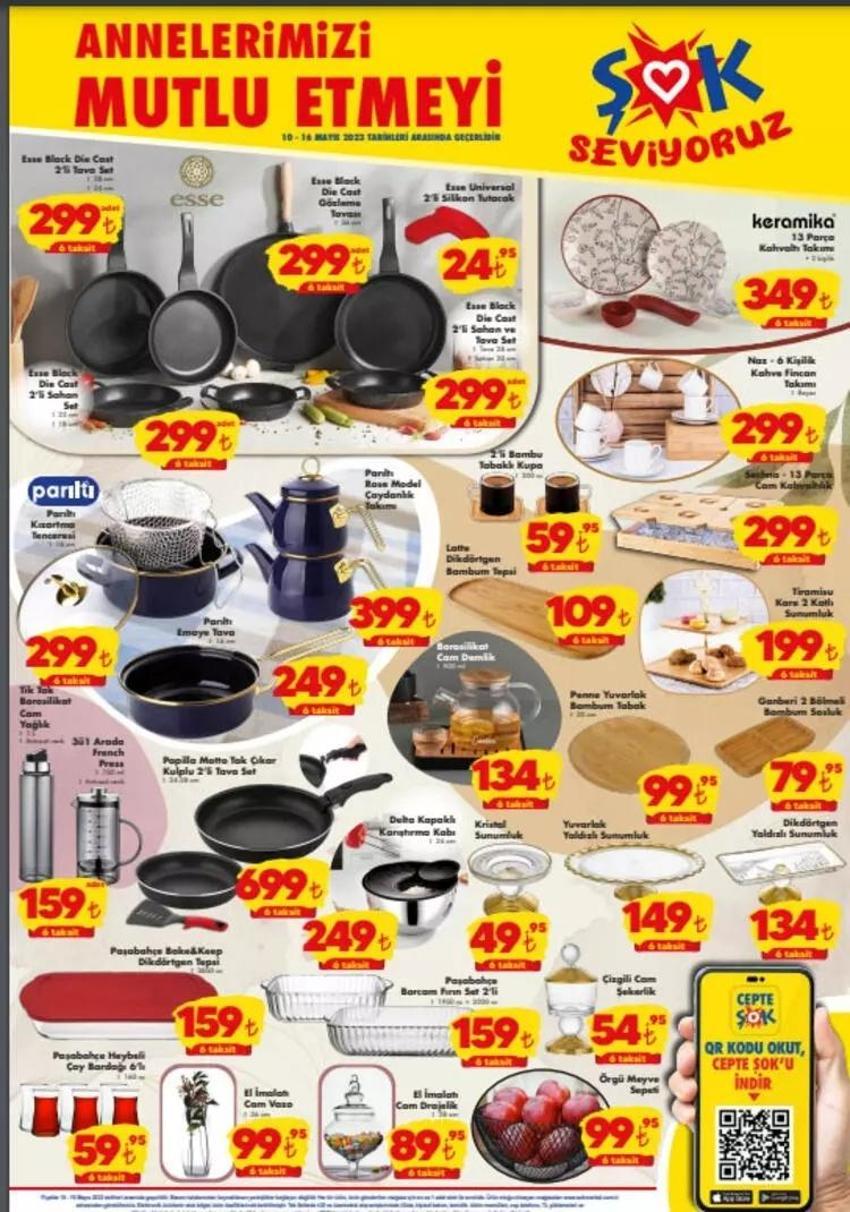 ŞOK 13-16 Mayıs aktüel katalog 2023 yayınlandı! Anneler Günü'ne özel kahve makinesi 259 TL tava seti 199 TL! Sürpriz liste var