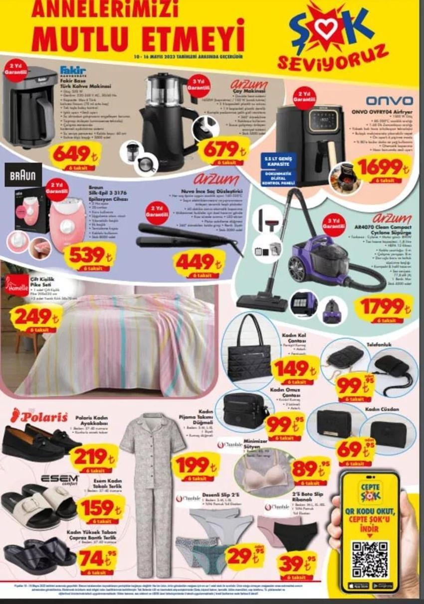 ŞOK 13-16 Mayıs aktüel katalog 2023 yayınlandı! Anneler Günü'ne özel kahve makinesi 259 TL tava seti 199 TL! Sürpriz liste var