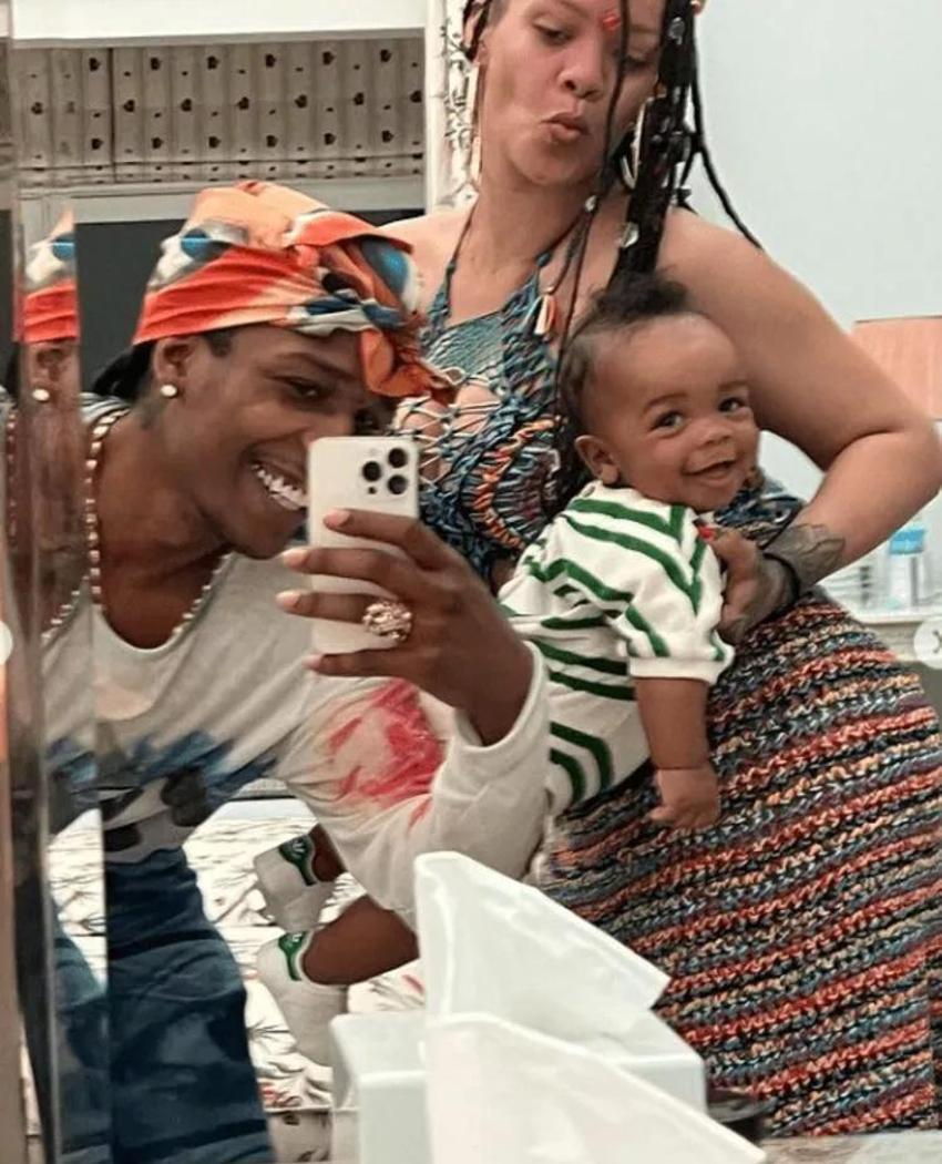 Rihanna ve rapçi ASAP Rocky'nin çifte kutlaması!