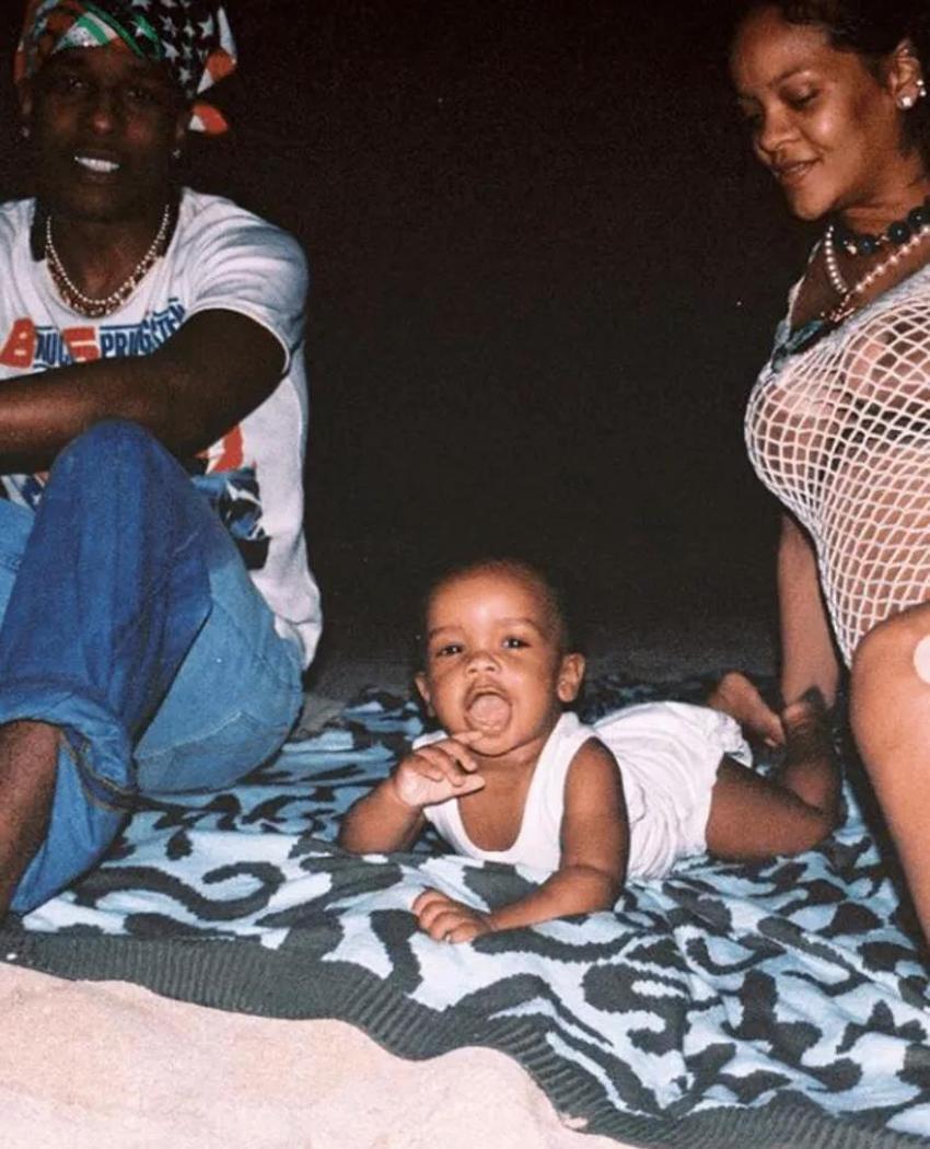 Rihanna ve rapçi ASAP Rocky'nin çifte kutlaması!