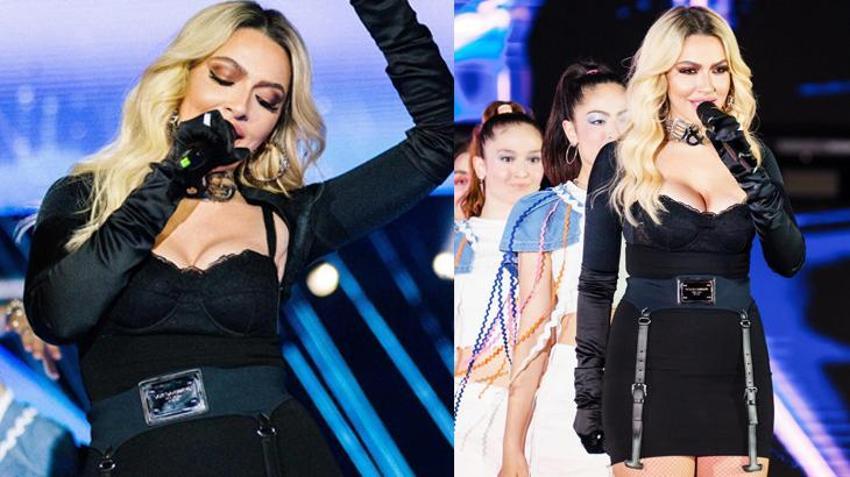 Hadise yine çok iddialı! Göğüs dekoltesinden vazgeçmiyor