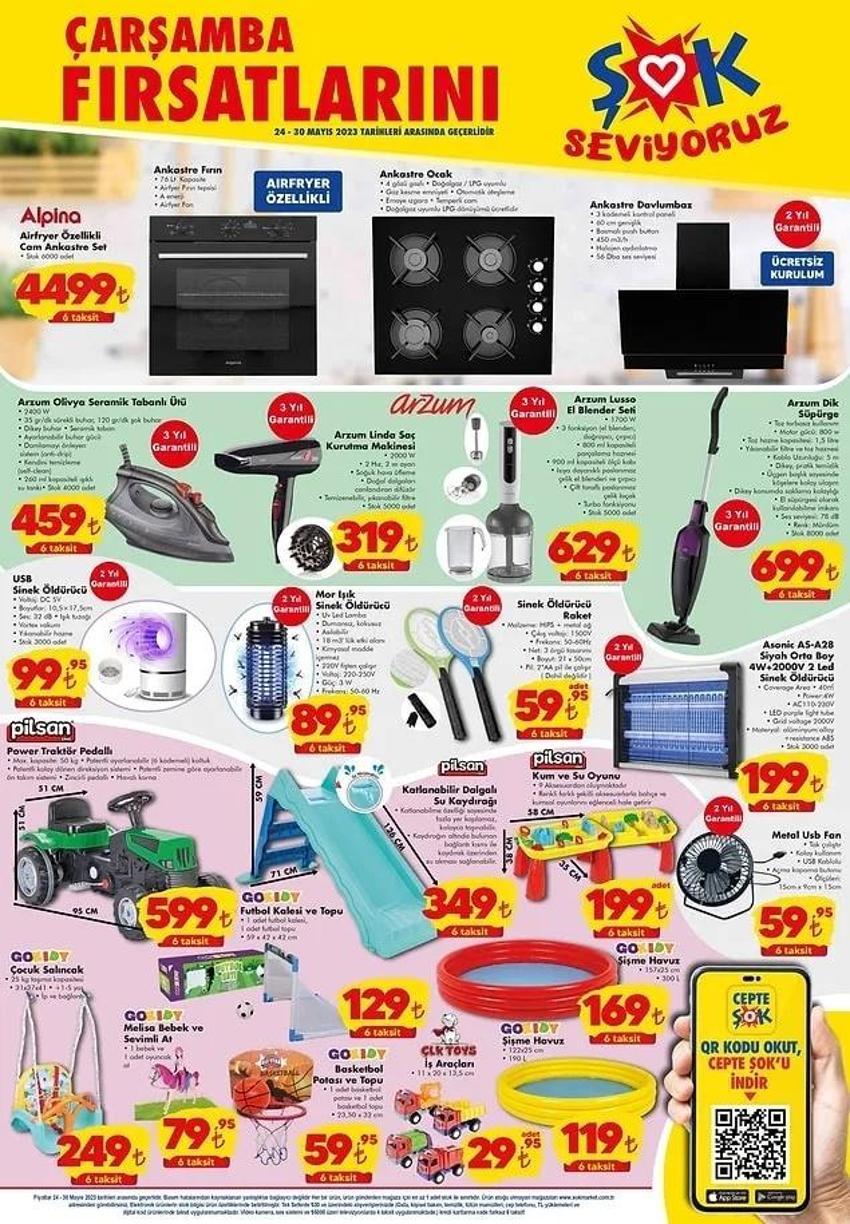 ŞOK 28-30 Mayıs aktüel katalog 2023 yayınlandı! Kollu sandalye 49 TL, ŞOK vantilatör fiyatı kaçmaz!