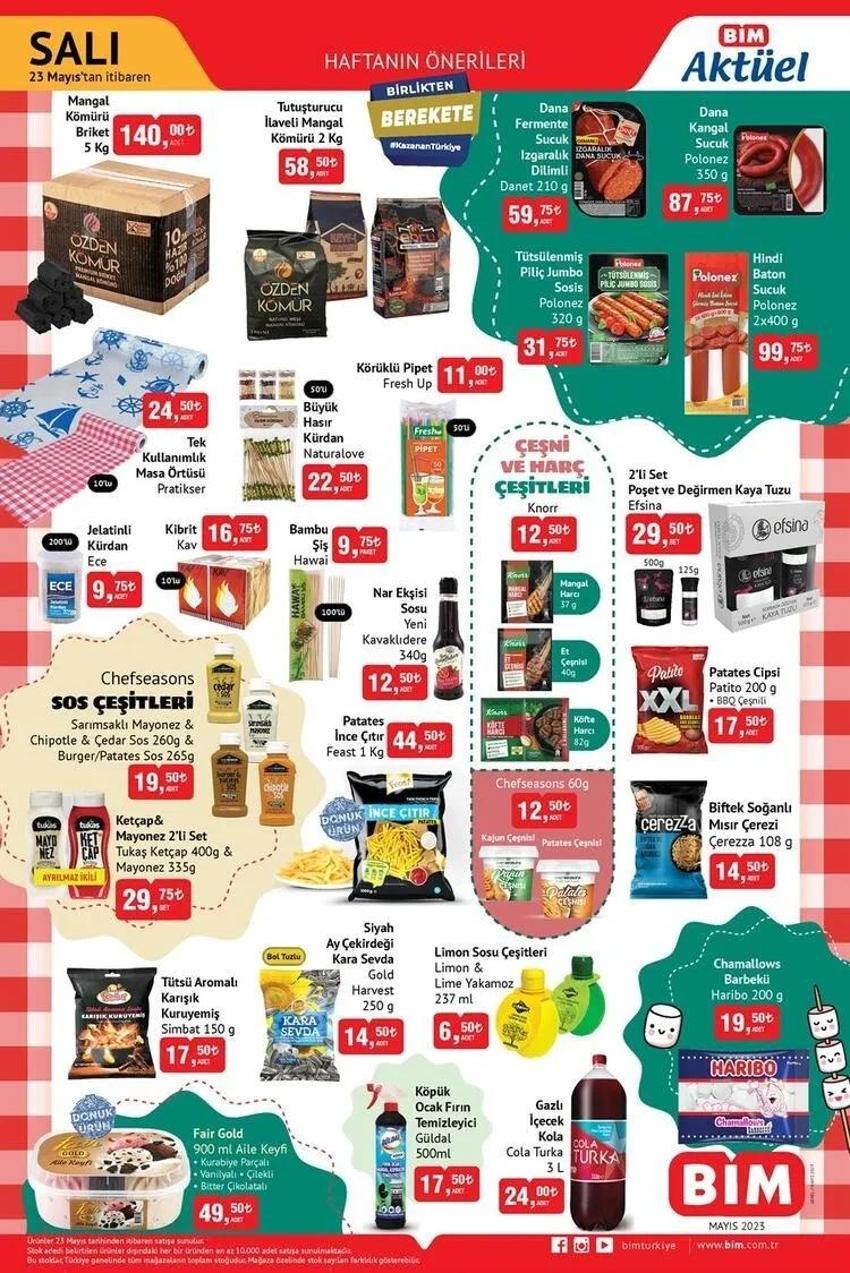BİM 24-26 Mayıs aktüel katalog 2023 yayınlandı! 5 kilo mangal kömürü 58 TL, sandalet terlik kadın, erkek 49 TL! Sürpriz liste...